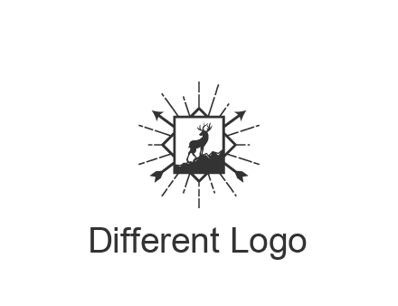 deer and arrow emblem logo