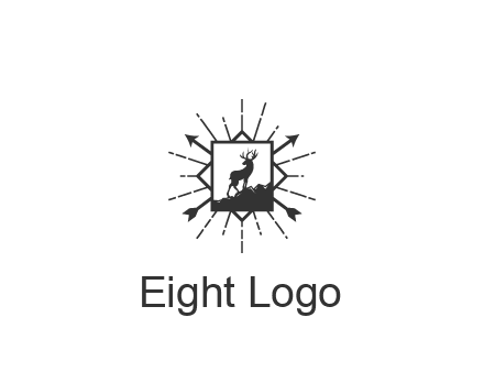 deer and arrow emblem logo
