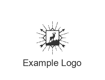 deer and arrow emblem logo