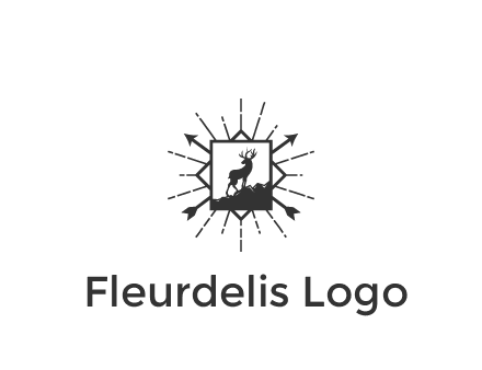 deer and arrow emblem logo