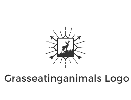 deer and arrow emblem logo