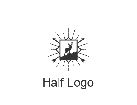 deer and arrow emblem logo