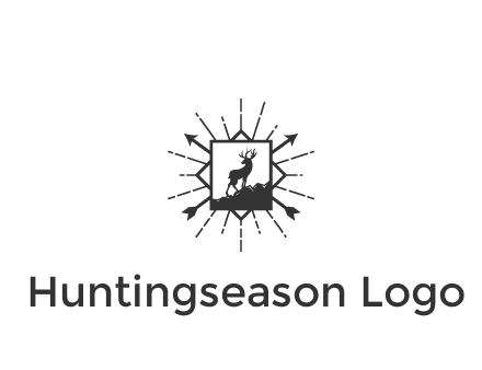 deer and arrow emblem logo