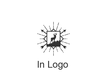 deer and arrow emblem logo