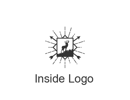 deer and arrow emblem logo