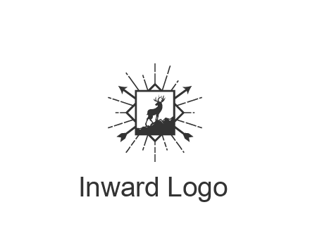 deer and arrow emblem logo