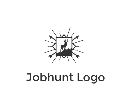 deer and arrow emblem logo