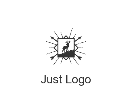 deer and arrow emblem logo
