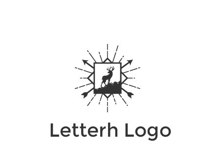 deer and arrow emblem logo
