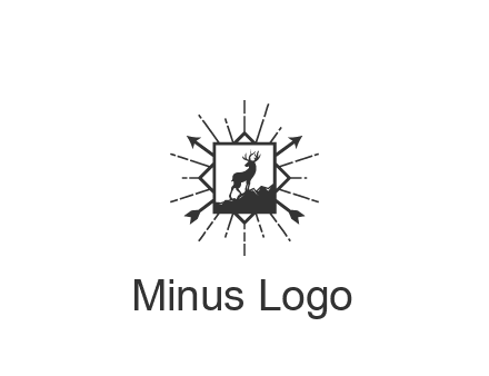 deer and arrow emblem logo