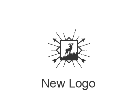 deer and arrow emblem logo