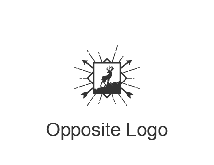 deer and arrow emblem logo