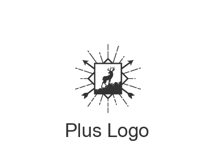 deer and arrow emblem logo