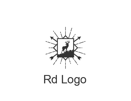deer and arrow emblem logo