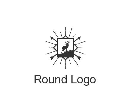 deer and arrow emblem logo