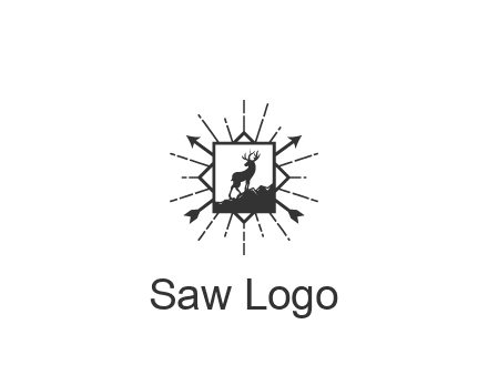deer and arrow emblem logo