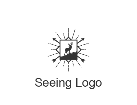 deer and arrow emblem logo