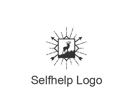 deer and arrow emblem logo