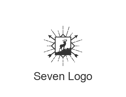deer and arrow emblem logo