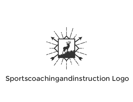 deer and arrow emblem logo