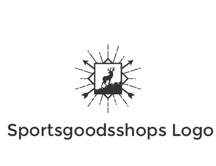 deer and arrow emblem logo
