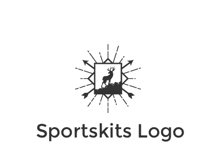 deer and arrow emblem logo