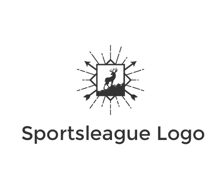 deer and arrow emblem logo