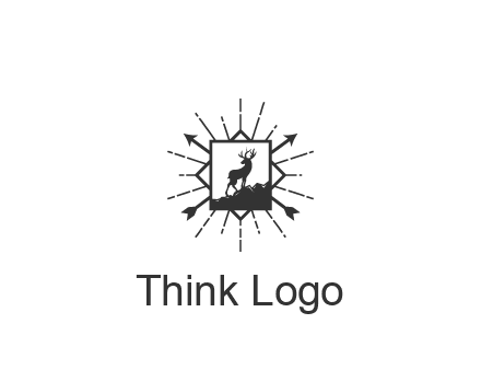 deer and arrow emblem logo