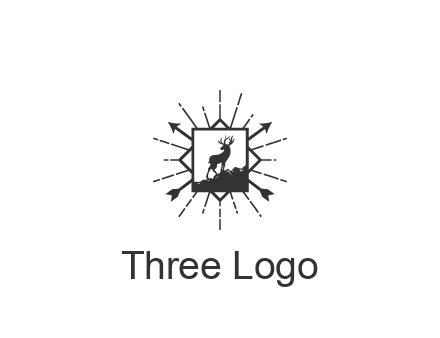deer and arrow emblem logo