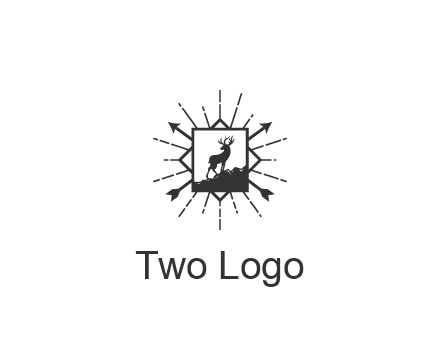deer and arrow emblem logo