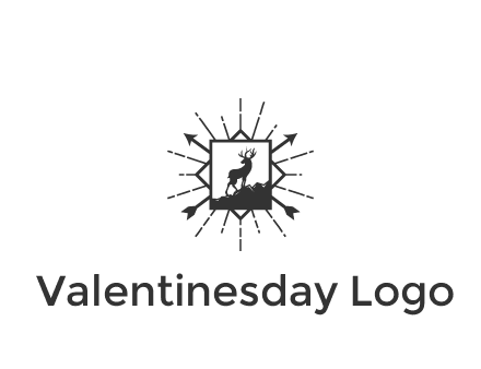 deer and arrow emblem logo