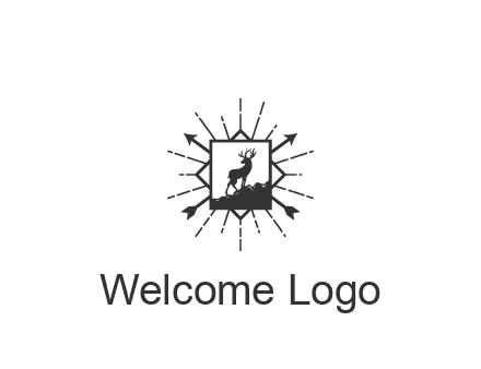 deer and arrow emblem logo