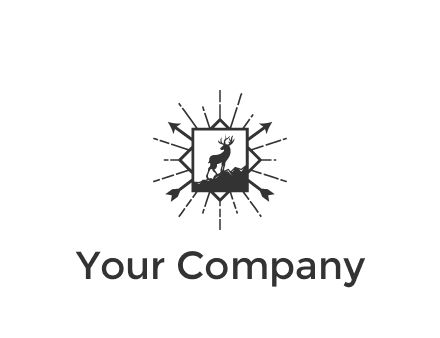 deer and arrow emblem logo
