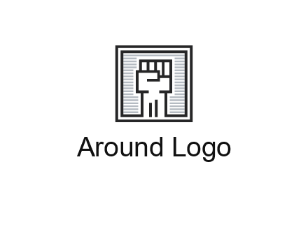 fist in box icon