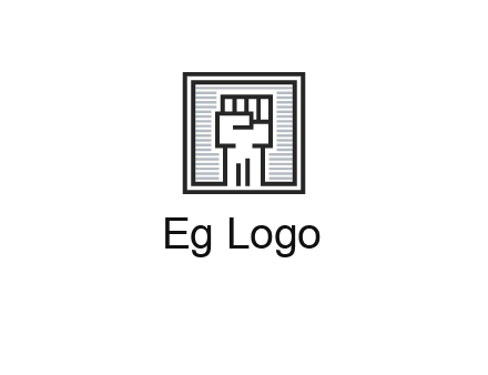 fist in box icon
