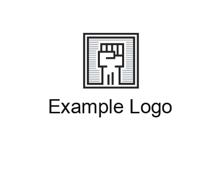 fist in box icon