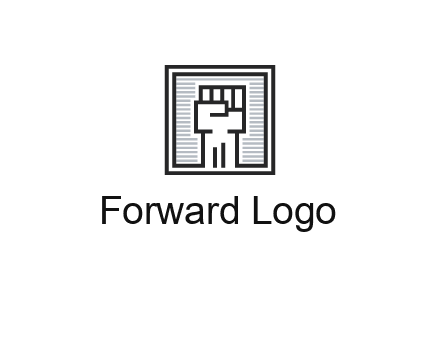 fist in box icon