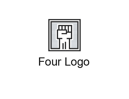 fist in box icon