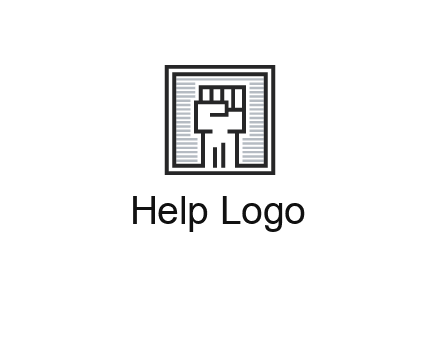 fist in box icon