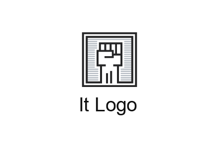 fist in box icon