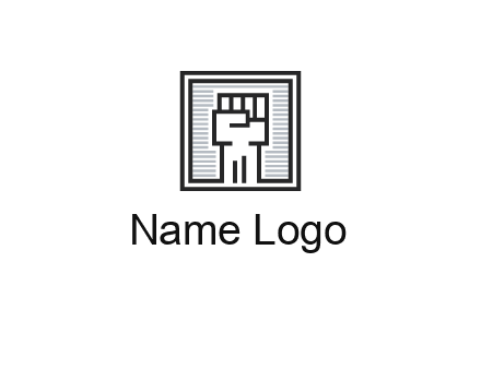 fist in box icon