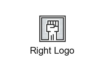 fist in box icon