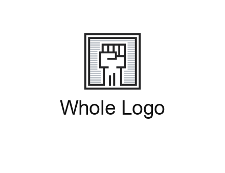 fist in box icon