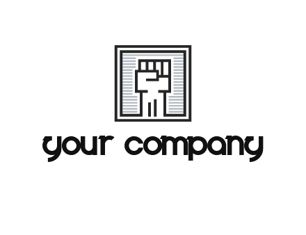 fist in box icon