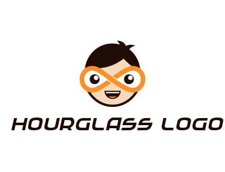 child face with infinity mask logo