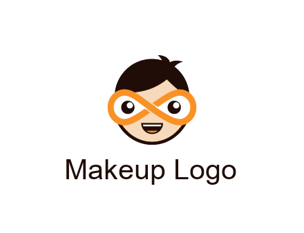 child face with infinity mask logo