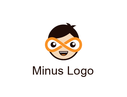 child face with infinity mask logo