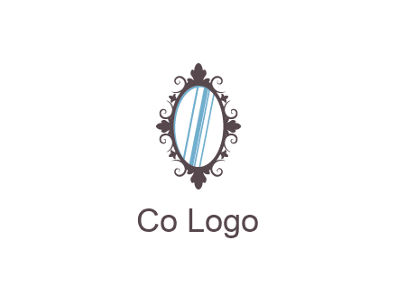 ellipse retro mirror logo