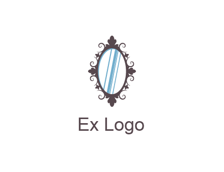 ellipse retro mirror logo