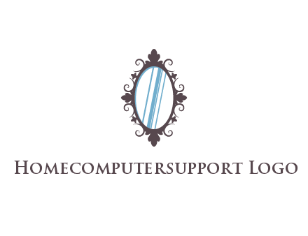 ellipse retro mirror logo